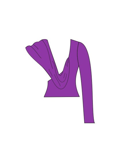 Tia Top - Purple (w/ Sleeve)