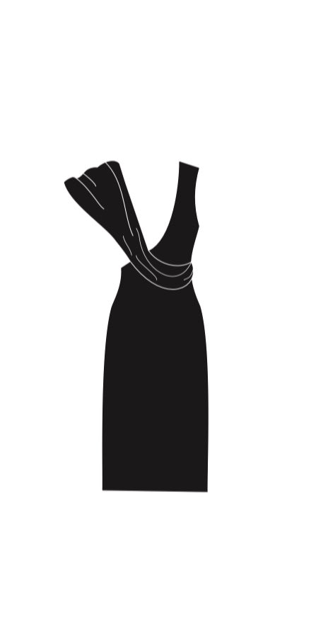 Capri Midi Dress - Black